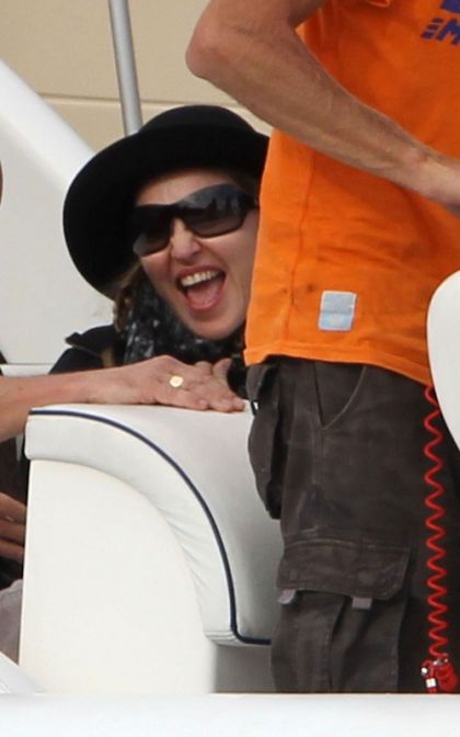 Madonna at Villefranche-sur-Mer, France for ''W.E.'' on July 28, 2010