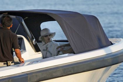 Madonna on Roman Abramovich’s yacht ‘Luna’ in Cannes - July 29, 2010