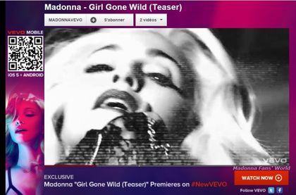 Watch a teaser of Madonna's new video: ''Girl Gone Wild'' Watch a teaser of Madonna's new video: ''Girl Gone Wild''