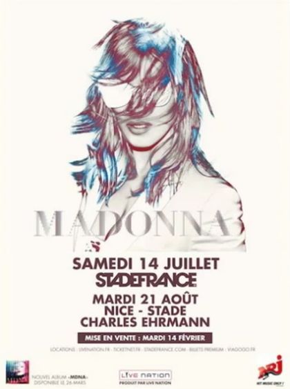 Madonna announces concert at Stade de France on NRJ Madonna announces concert at Stade de France on NRJ