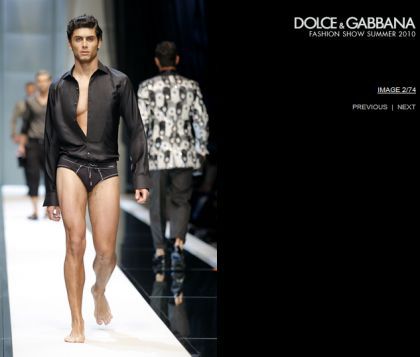 Jesus Luz for Dolce & Gabbana Fashion Show Collection for Summer 2010