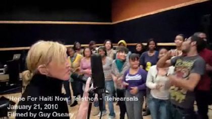 Watch Madonna doing ''4 Minutes'' at 'Hope For Haiti Now' Rehearsals