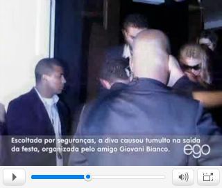 Sticky & Sweet Tour: Madonna at the party by Giovani Bianco at Bar Secreto in Sao Paulo to celebrate the end of the tour