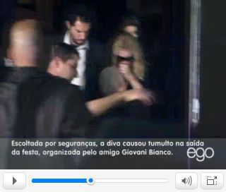 Sticky & Sweet Tour: Madonna at the party by Giovani Bianco at Bar Secreto in Sao Paulo to celebrate the end of the tour