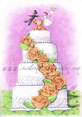 - wedding Cake - - Creations Artis Allan , le Journal du Site