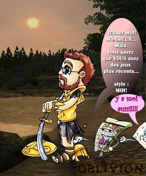 dur de choisir quand on a trô de jeux, mais celui là j'arrive plus à décrocher!!! : addict powa : dessin drawing poppo oblivion playing gaymer