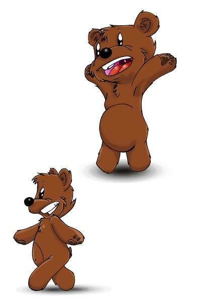 Youpi! c'est vendredi! c'est parti pour un WE de 3 jours!!! ^^ dessin drawing bear cub ourson happy joyeux