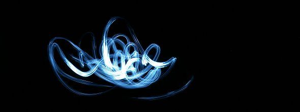 Caligraphie bleue