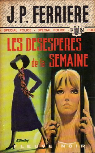 une sélection de cinquante couvertures parmi les romans de Jean-Pierre Ferrière