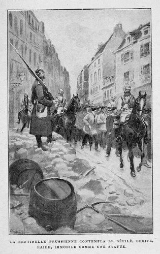 Une sentinelle prussienne devant un défilé Sentinelle prussienne