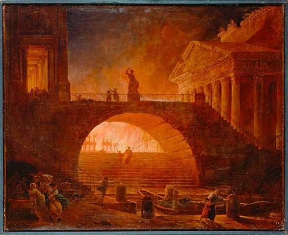 Hubert Robert, Incendie à Rome Hubert Robert, Incendie à Rome