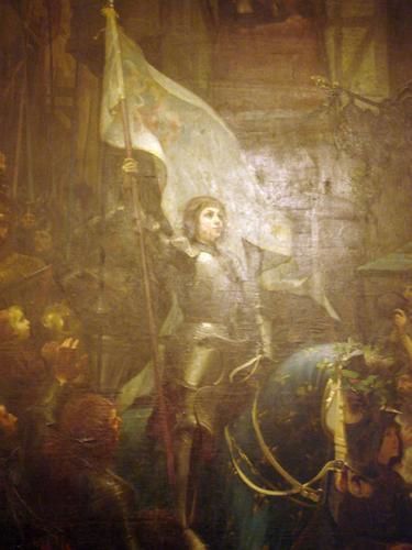 Jeanne d'Arc victorieuse des Anglais entre dans Orléans