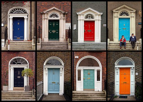 Portes de toutes les couleurs à Dublin