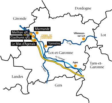 Situation de Couthures Val de Garonne