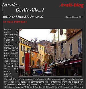 Ajaccio - la ville pour qui, art Avali blog