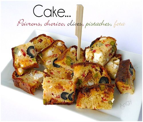 cake poivrons, chorizo, olives, pistache feta2