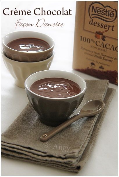 Crème dessert Chocolat (Danette Maison) - Sucre et sel d'Angy