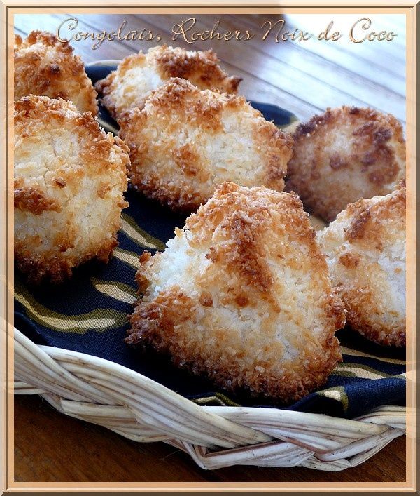 ongolais-rochers noix de coco blanc d'oeufs non bâtus congolais-rochers noix de coco blanc d'oeufs non bâtus