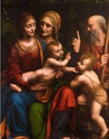 Bernardino Luini, Vierge à l'Enfant avec sainte Anne, sain