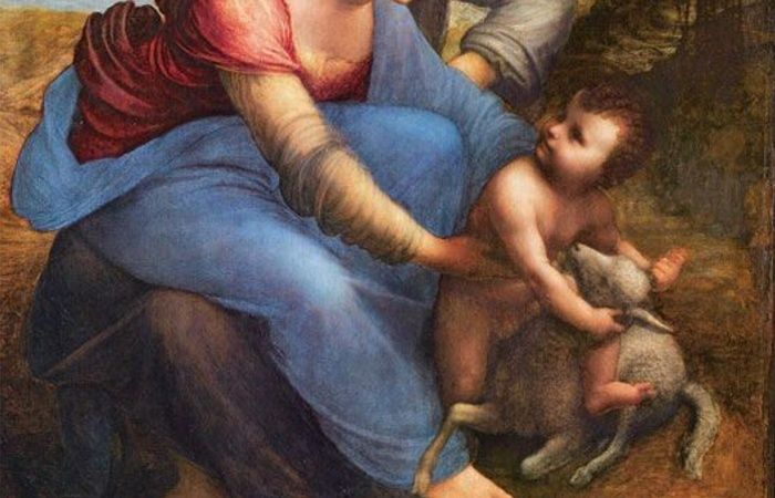 Léonard de Vinci, Vierge à l'Enfant avec sainte -copie-3