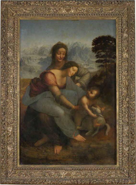 Léonard de Vinci, Vierge à l'Enfant avec sainte -copie-5