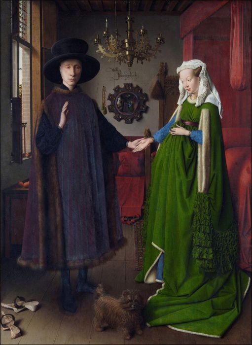 Jan van Eyck, Portrait des époux Arnolfini 700