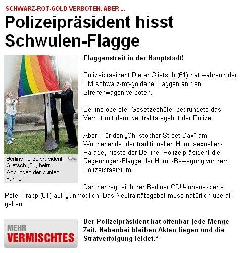 Deutsch und schwul, Quelle: bild.de