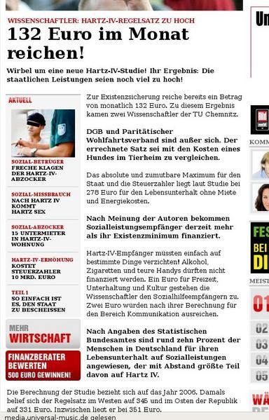 Hartz4-Hetze, Quelle: bild.de