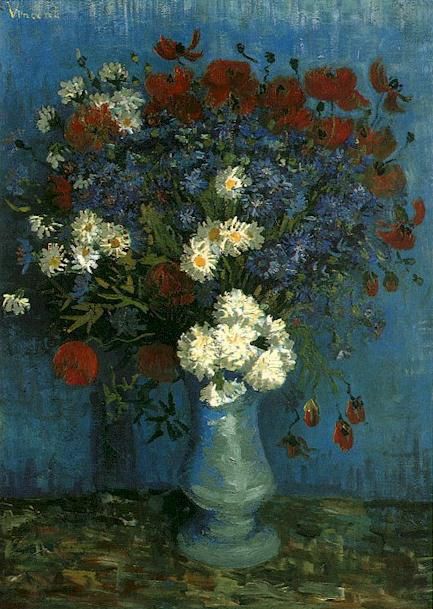 vincent1887 Vase avec bleuets coquelicots