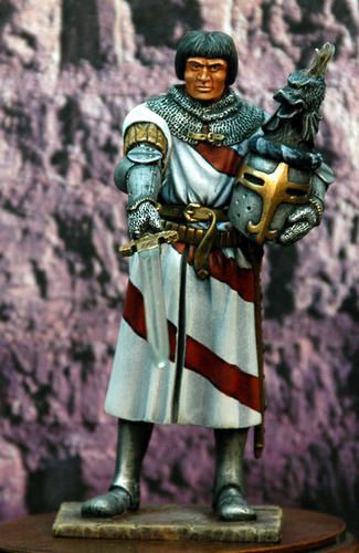 Lancelot - chevalier de la table ronde peint par Bernard-Yves Quéruel -  Figurines de Ma Collection d'étains du Graal