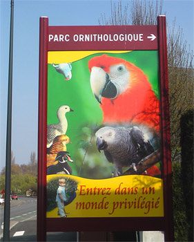 Parc ornithologique de Bretagne, panneau de signalisation Parc ornithologique de Bretagne, panneau de signalisation