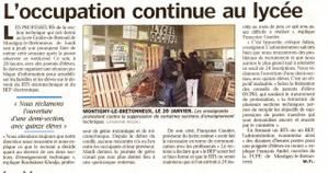 Fin d'occupation du lycée Breteuil et lettre ouverte aux décideurs - FCPE  Montigny-le-Bretonneux