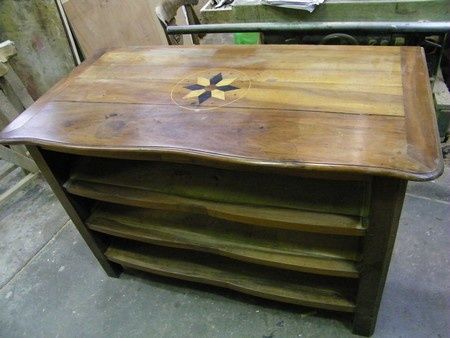 restauration commode arbalète XVIIIeme