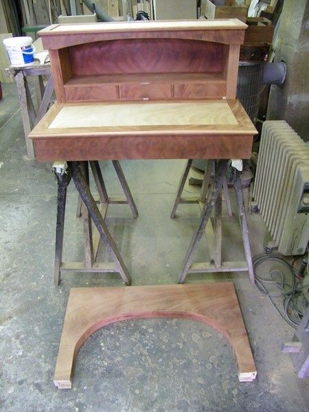 fabricant copie bureau a gradin empire acajou placage