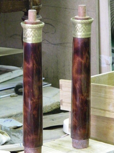petites colonnes empire plaquées du bonheur du jour