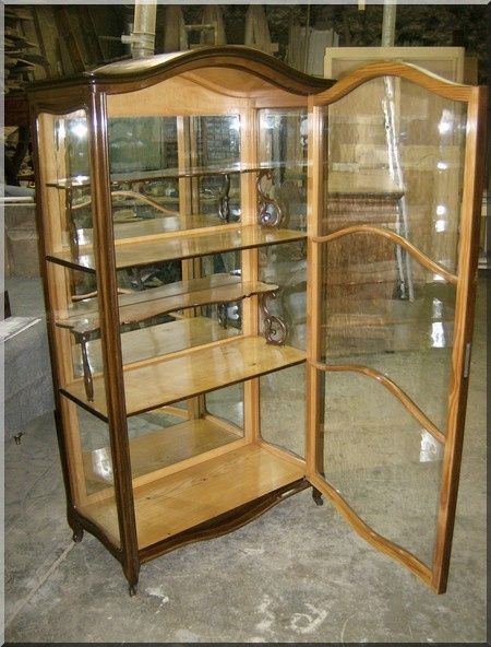 vitrine ouverte noyer