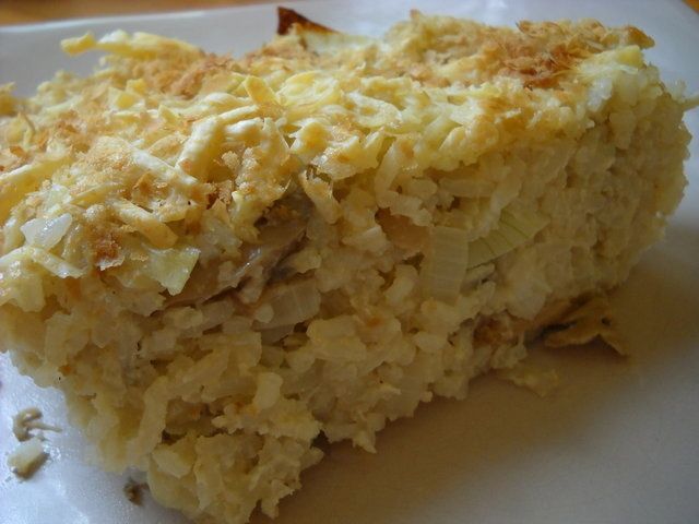 Gratin de riz aux champignons Gratin de riz aux champignons