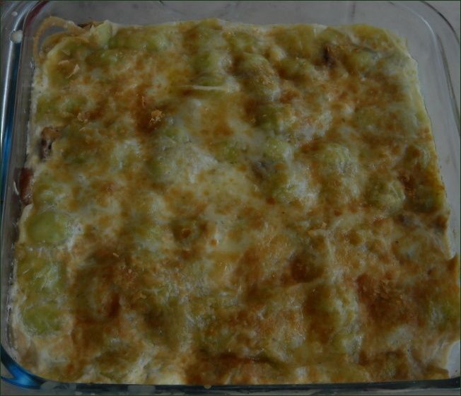Gratin de ravioles aux champignons Gratin de ravioles aux champignons