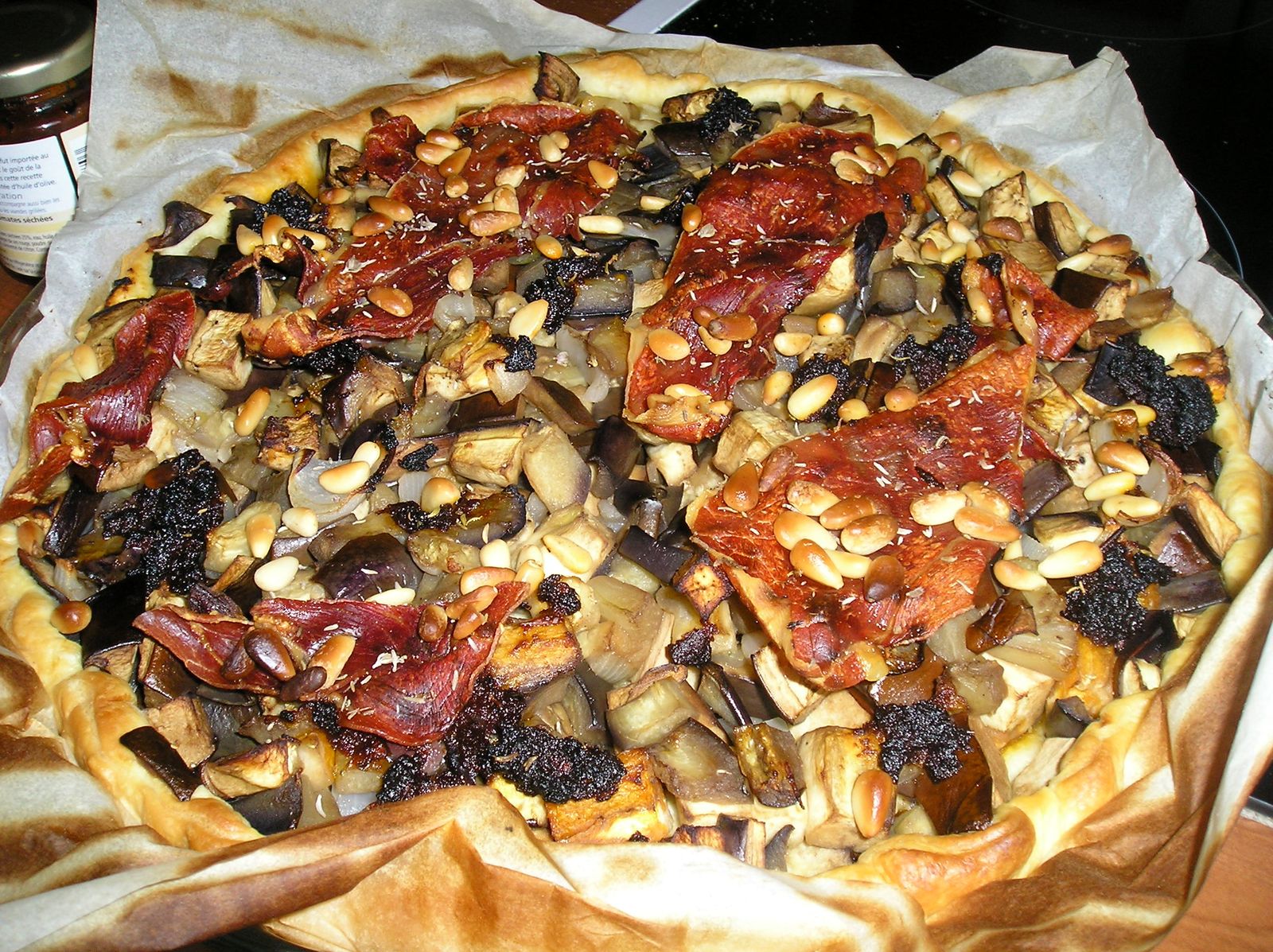 tarte aubergine jambon de pays tarte aubergine jambon de pays pignons tomate séché