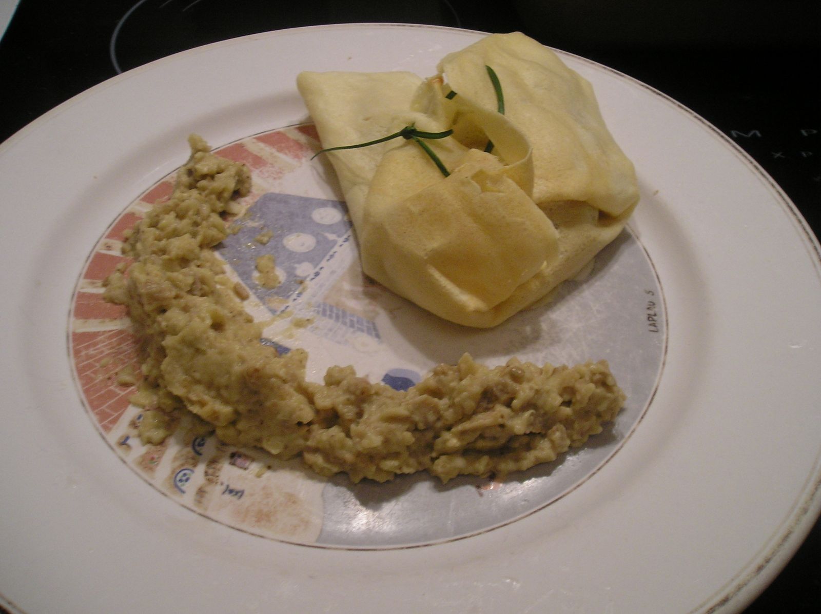 aumonière forestière et caviar d'aubergine aumonière forestière et carviar d'aubergine