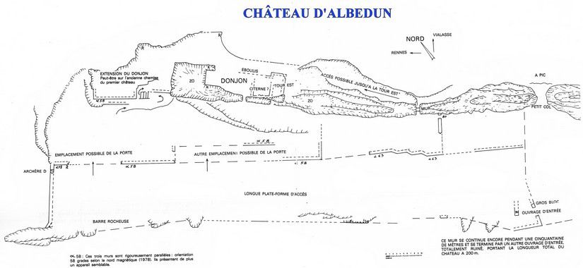 Saint Just et Le Bézu 038 plan de chateau Albedun