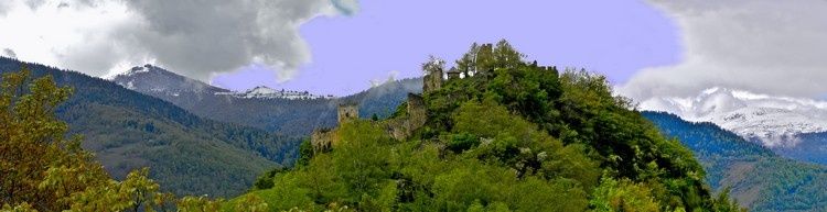 panorama du chateau de Lordat 01b