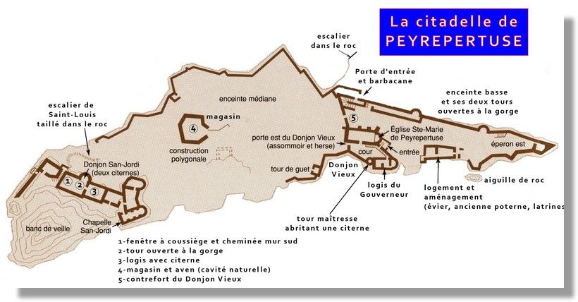 Resultado de imagen de Peyrepertuse chateau carte