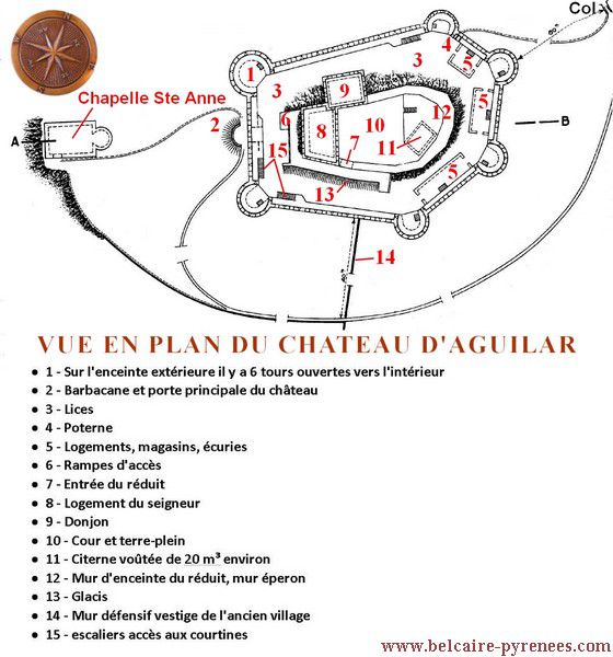 Plan du chateau d'Aguilar 02