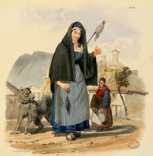 paysanne de la vallée de l'Ariège Foix 1830-1832bis
