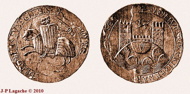 sceau de Roger-Bernard II comte de foix 1229bis