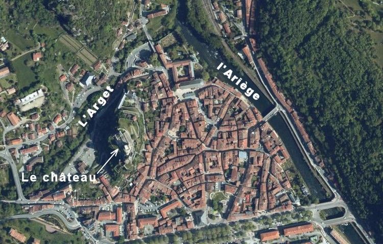vue aerienne de foix