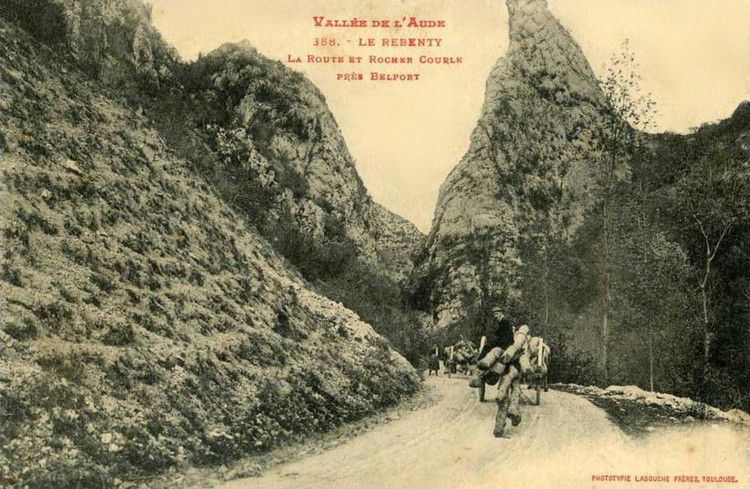 Transport du bois Rébenty en 1905