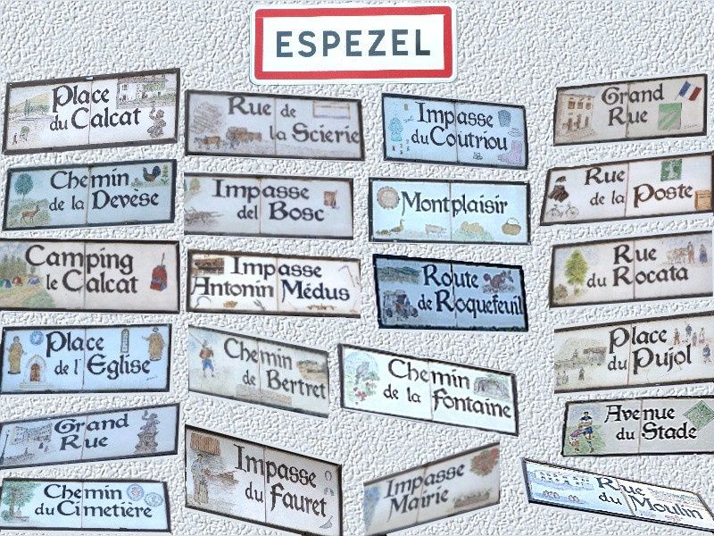 Espezel 36 plaques de rues