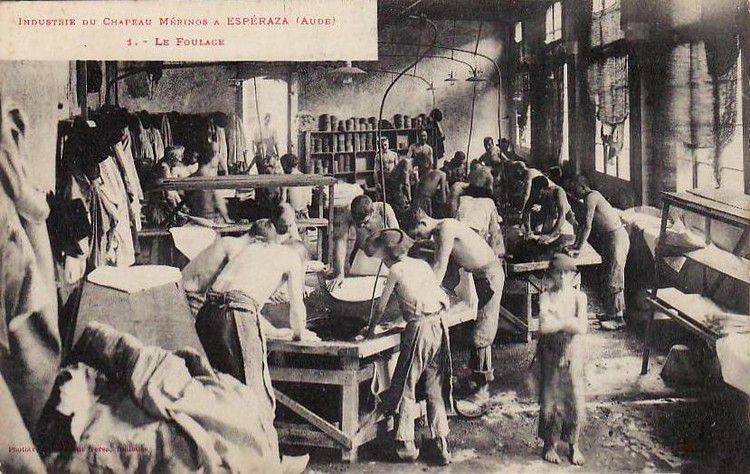 Esperaza fabrique de chapeau le foulage en 1900 manufacture